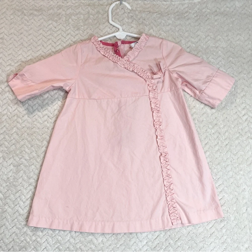 Baby Gap Infant Pink Kimono Style‎ Ruffle Pink 3/4 sleeve Dress Size 12-18mos